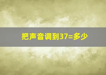 把声音调到37=多少