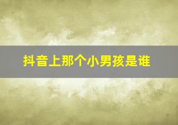 抖音上那个小男孩是谁