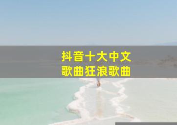 抖音十大中文歌曲狂浪歌曲