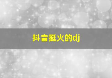 抖音挺火的dj