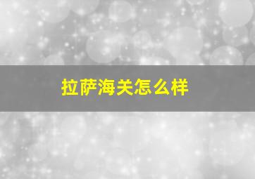 拉萨海关怎么样