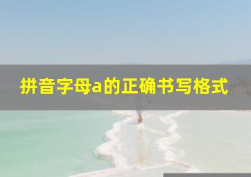 拼音字母a的正确书写格式