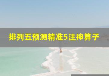 排列五预测精准5注神算子