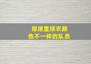 排球里球衣颜色不一样的队员