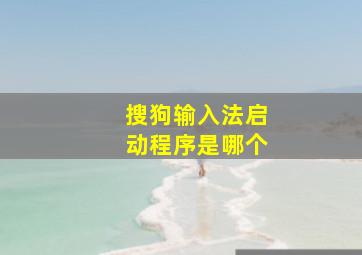 搜狗输入法启动程序是哪个