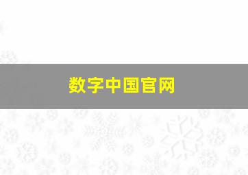 数字中国官网