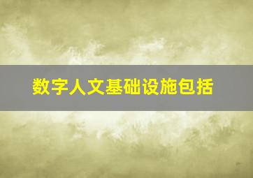 数字人文基础设施包括