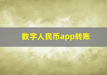 数字人民币app转账