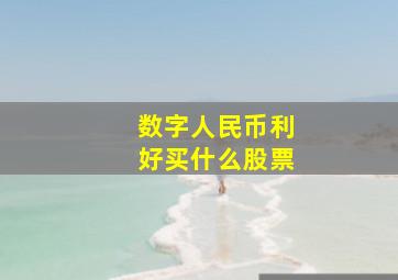 数字人民币利好买什么股票