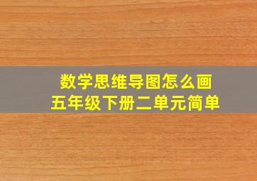 数学思维导图怎么画五年级下册二单元简单