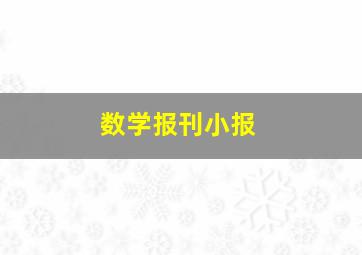 数学报刊小报