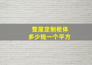 整屋定制柜体多少钱一个平方