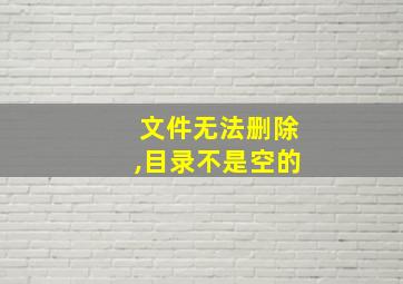 文件无法删除,目录不是空的