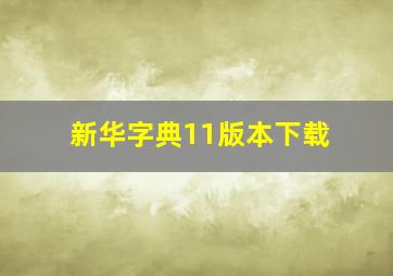 新华字典11版本下载