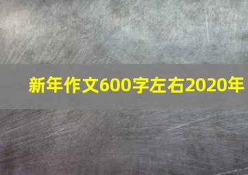 新年作文600字左右2020年