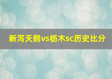 新泻天鹅vs枥木sc历史比分