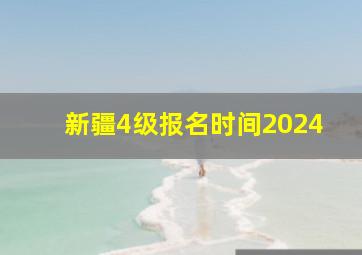 新疆4级报名时间2024