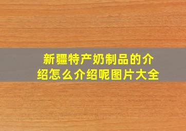 新疆特产奶制品的介绍怎么介绍呢图片大全