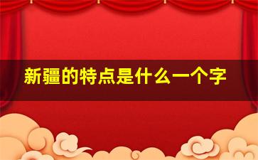 新疆的特点是什么一个字