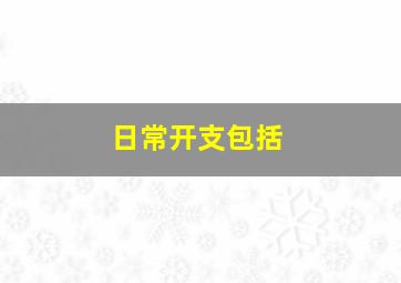 日常开支包括