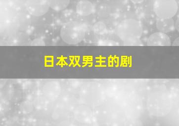 日本双男主的剧