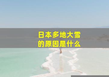 日本多地大雪的原因是什么