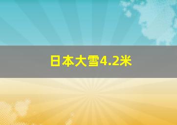 日本大雪4.2米