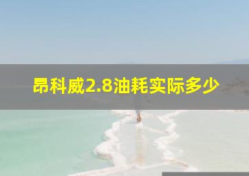 昂科威2.8油耗实际多少