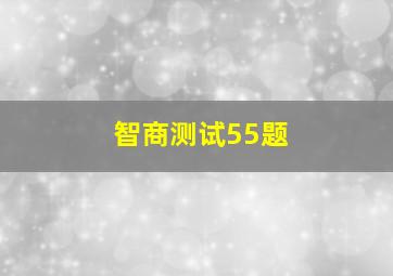 智商测试55题