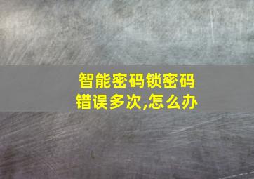 智能密码锁密码错误多次,怎么办