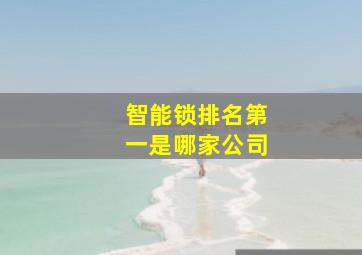 智能锁排名第一是哪家公司