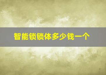 智能锁锁体多少钱一个