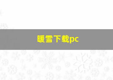 暖雪下载pc