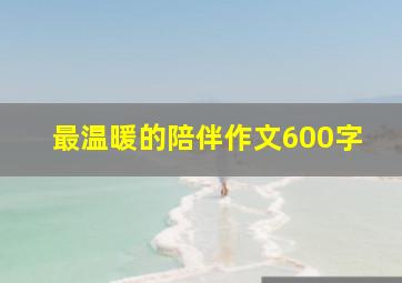 最温暖的陪伴作文600字