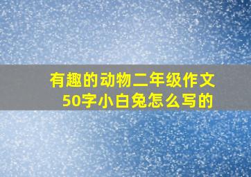 有趣的动物二年级作文50字小白兔怎么写的