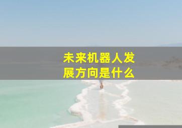 未来机器人发展方向是什么