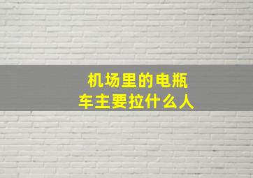 机场里的电瓶车主要拉什么人