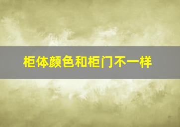 柜体颜色和柜门不一样