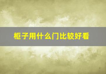 柜子用什么门比较好看