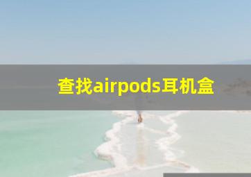 查找airpods耳机盒