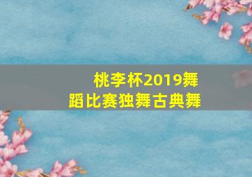 桃李杯2019舞蹈比赛独舞古典舞