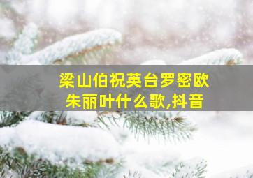 梁山伯祝英台罗密欧朱丽叶什么歌,抖音