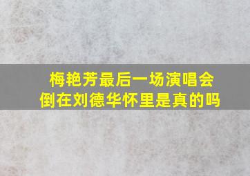 梅艳芳最后一场演唱会倒在刘德华怀里是真的吗