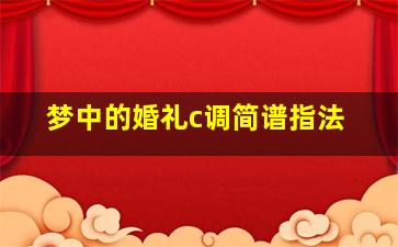 梦中的婚礼c调简谱指法