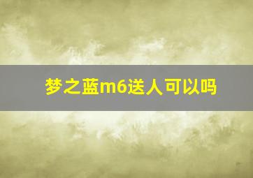 梦之蓝m6送人可以吗