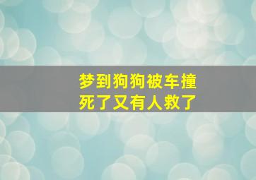 梦到狗狗被车撞死了又有人救了