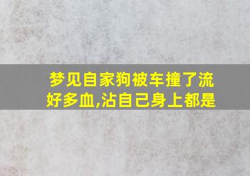 梦见自家狗被车撞了流好多血,沾自己身上都是