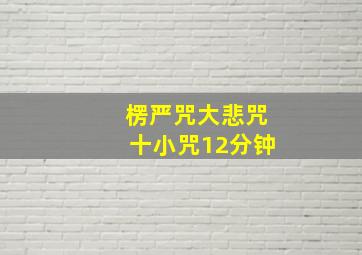 楞严咒大悲咒十小咒12分钟