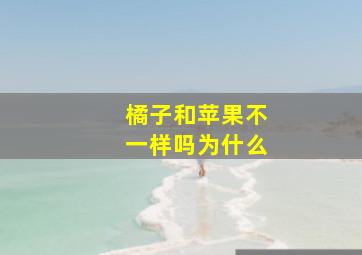 橘子和苹果不一样吗为什么