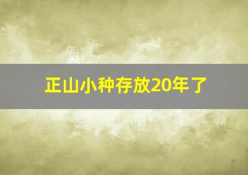 正山小种存放20年了